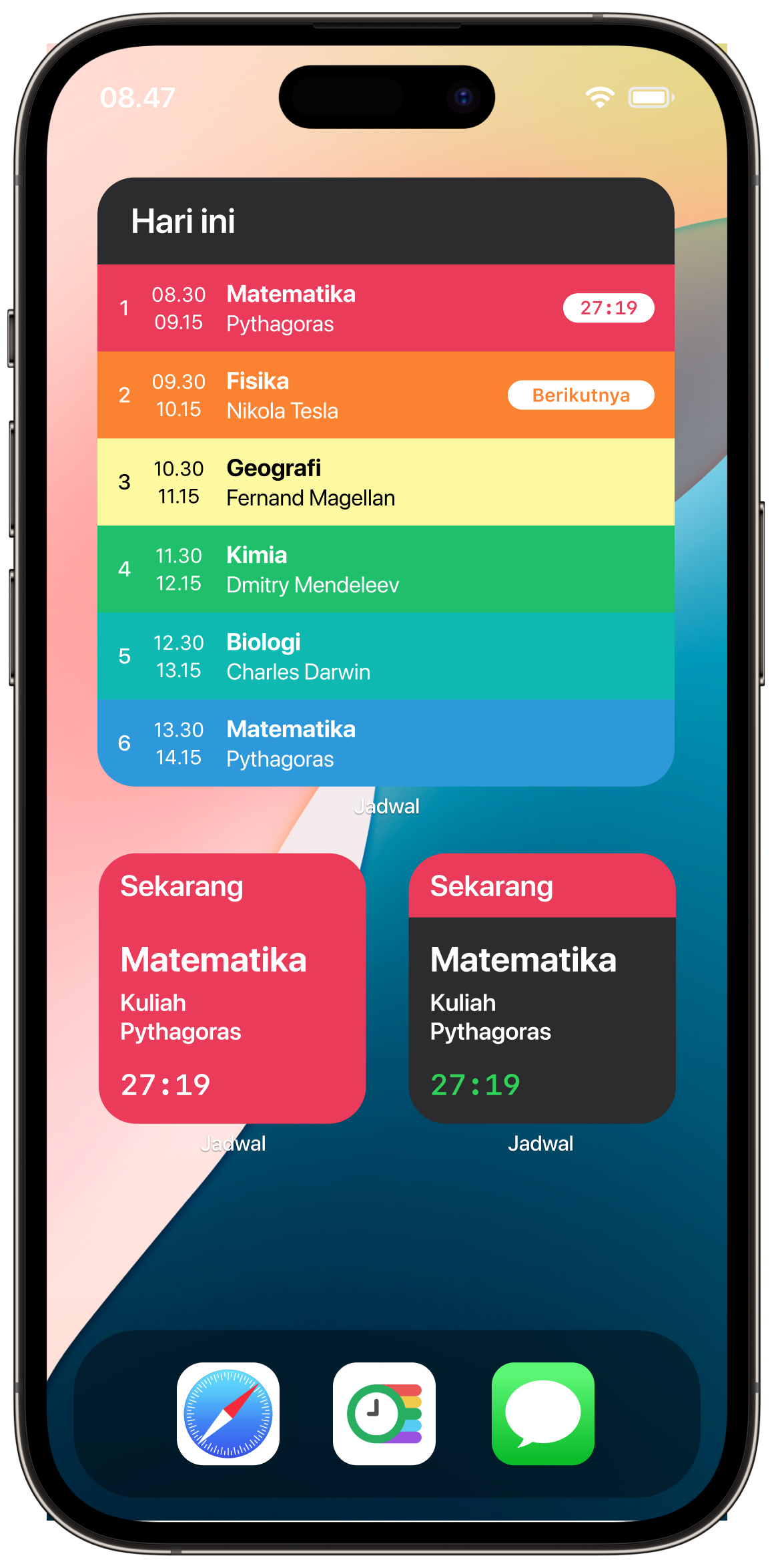 Selesaikan semua dengan aplikasi jadwal yang indah ini.