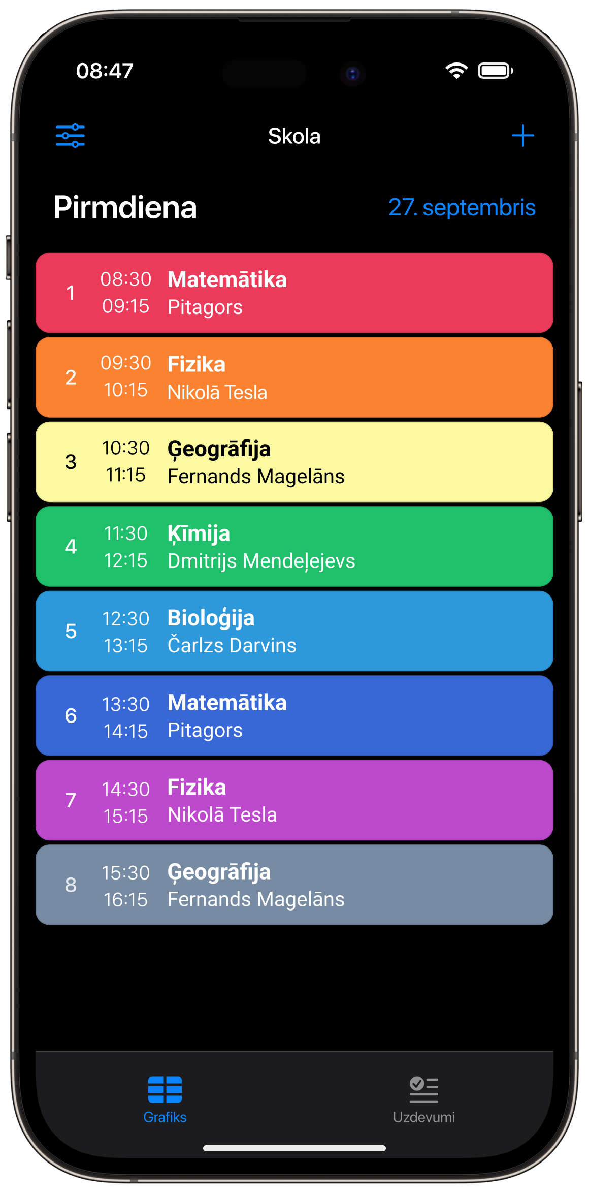 Izmēģiniet Smart Timetable bez maksas!