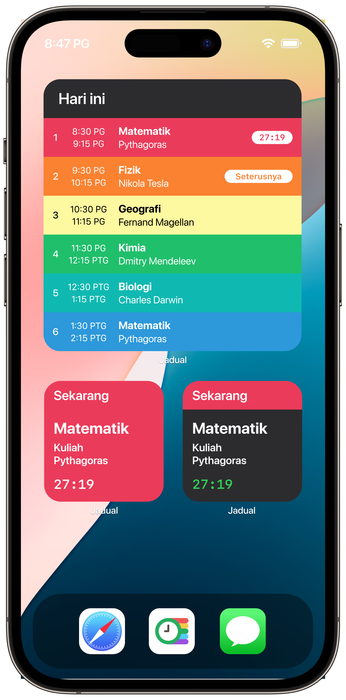 Selesaikan kerja dengan aplikasi jadual yang cantik ini.